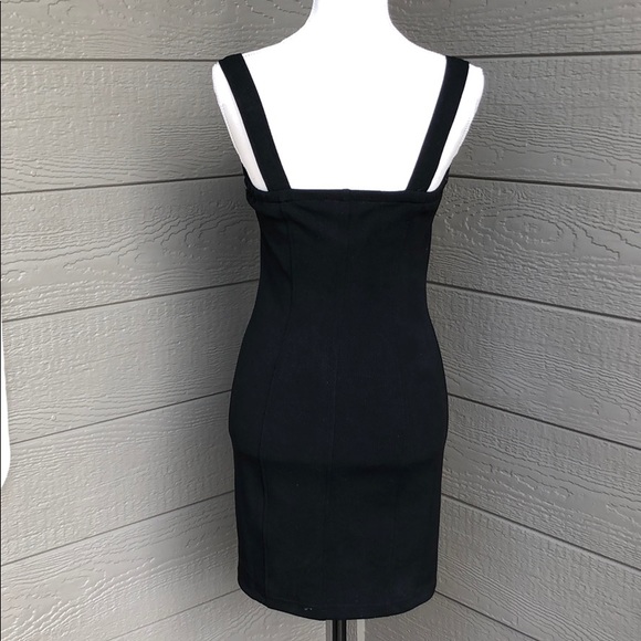 Black Front Zip Body-Con Dress - Picture 6 of 6